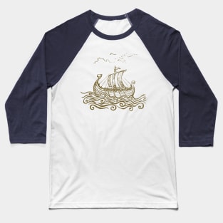 Viking ship Baseball T-Shirt